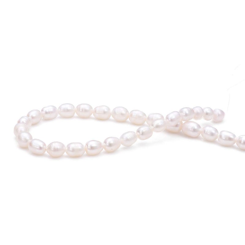 BEADIA Natural Pearl Beads Rice 4-5mm White Freshwater Cultured Loose Gemstone Beads for DIY Jewelry Making 13.8''/Strand - Image 5